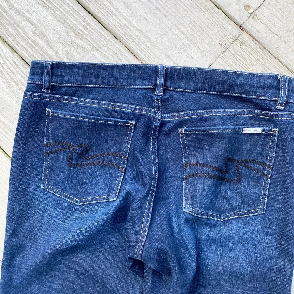 WHBM Classic Blue Denim NOIR Ankle Jeans, Size: 8
